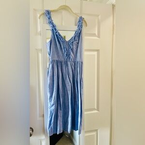 Banana Republic Sleeveless Ruffle Neck Dress